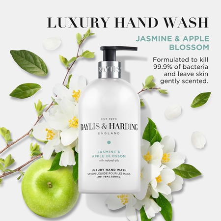 Baylis & Harding Jasmine & Apple Blossom sapone detergente liquido mani con ingrediente antibatterico