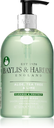 Baylis & Harding Aloe, Tea Tree & Lime flüssige Seife für die Hände mit antibakteriellem Zusatz