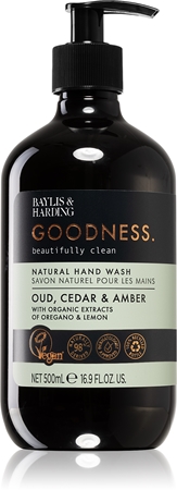 Baylis & Harding Goodness Oud, Cedar & Amber natürliche Flüssigseife für die Hände
