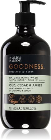 Baylis & Harding Goodness Oud, Cedar & Amber sapone liquido naturale mani
