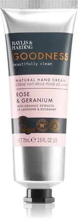 Baylis & Harding Goodness Rose & Geranium crème naturelle mains