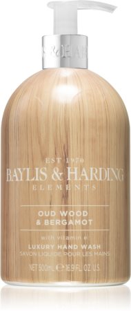 Baylis & Harding Elements Oud Wood & Bergamot flüssige Seife für die Hände
