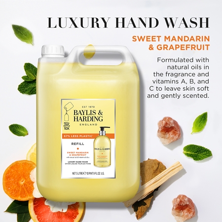 Baylis & Harding Sweet Mandarin & Grapefruit savon liquide mains recharge