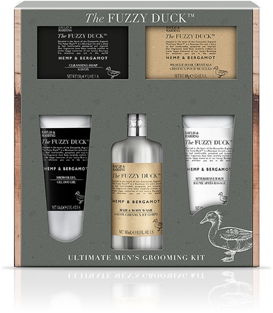Baylis & Harding The Fuzzy Duck Men's Hemp & Bergamot Presentförpackning (för hår, skägg och kropp) för män