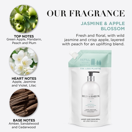 Baylis & Harding Jasmine & Apple Blossom sabão liquido para mãos recarga