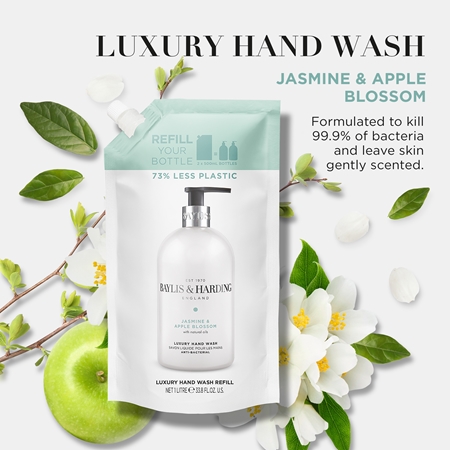 Baylis & Harding Jasmine & Apple Blossom sabão liquido para mãos recarga