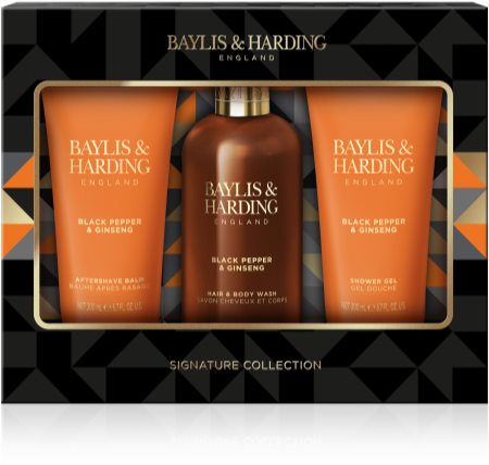 Baylis & Harding Black Pepper & Ginseng dárková sada (na obličej, tělo a vlasy) pro muže