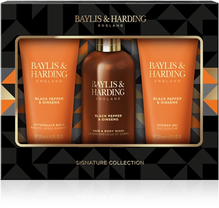 Baylis & Harding Black Pepper & Ginseng dárková sada na obličej, tělo a vlasy pro muže