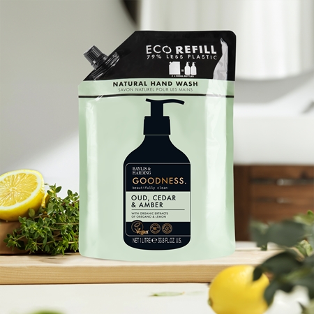 Baylis & Harding Goodness Oud, Cedar & Amber naravno tekoče milo za roke