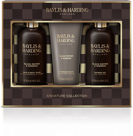 Baylis & Harding Black Pepper & Ginseng lahjasetti kasvoille, vartalolle ja hiuksille miehille