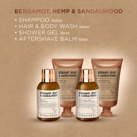 Baylis & Harding The Fuzzy Duck Bergamot, Hemp & Sandalwood σετ δώρου καλλυντικό τσαντάκι για άντρες