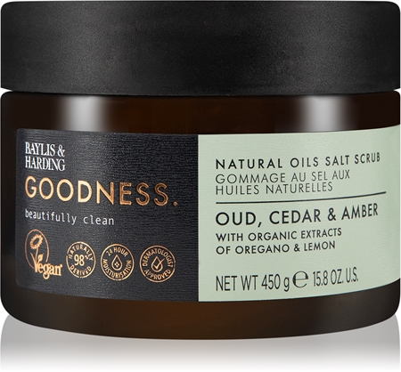 Baylis & Harding Goodness Oud, Cedar & Amber пілінг з вмістом солі для тіла