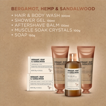 Baylis & Harding The Fuzzy Duck Men's Hemp & Bergamot lote de regalo para cabello, barba y cuerpo para hombre