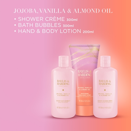 retro garter belt Baylis & Harding Jojoba, Vanilla & Almond Oil Kosmetik-Sets