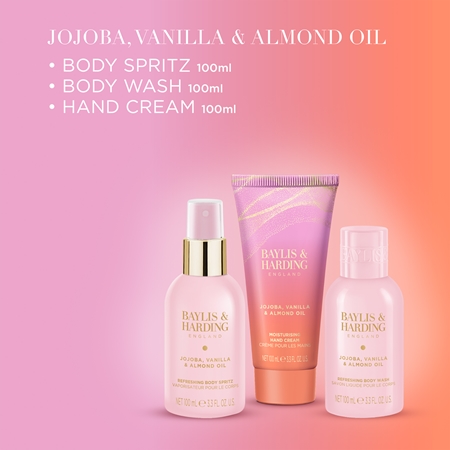 Baylis & Harding Jojoba, Vanilla & Almond Oil Gift Set toiletry bag