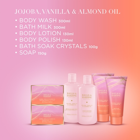 Baylis & Harding Jojoba, Vanilla & Almond Oil Gift Set for the body