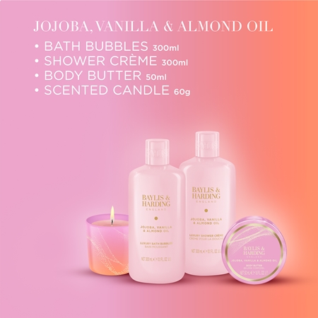 Baylis & Harding Jojoba, Vanilla & Almond Oil Gift Set for the bath
