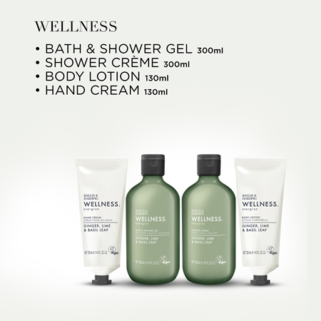 Baylis & Harding Wellness. Energise Coffret cadeau corps Ginger, Lime & Basil Leaf