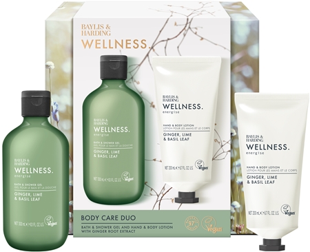 Baylis & Harding Wellness. Energise dovanų rinkinys kūnui Ginger, Lime & Basil Leaf