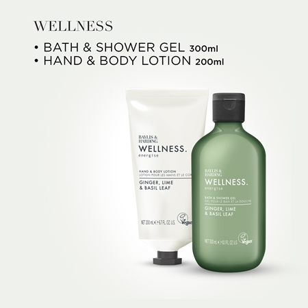 Baylis & Harding Wellness. Energise dovanų rinkinys kūnui Ginger, Lime & Basil Leaf
