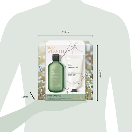 Baylis & Harding Wellness. Energise dovanų rinkinys kūnui Ginger, Lime & Basil Leaf