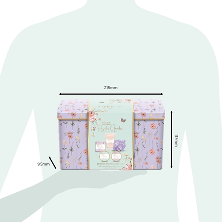 Baylis & Harding Royale Garden Lavender & Rose Hip Tea dovanų rinkinys skardinė dėžutė