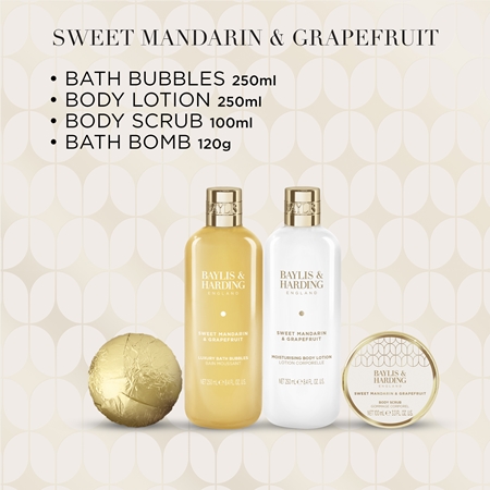 Baylis & Harding Sweet Mandarin & Grapefruit Gift Set for the bath