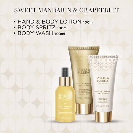Baylis & Harding Sweet Mandarin & Grapefruit gift set toiletry bag