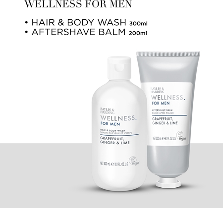 Baylis & Harding Wellness. For Men. Revive lote de regalo para hombre fragancias Grapefruit, Ginger & Lime