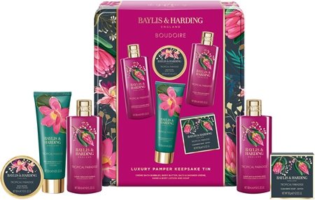 Baylis & Harding Boudoire Tropical Paradise Gift Set tin box