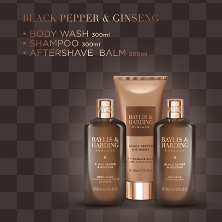 Baylis & Harding Black Pepper & Ginseng lote de regalo para cara y cuerpo