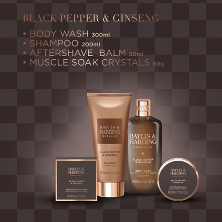 Baylis & Harding Black Pepper & Ginseng coffret para duche