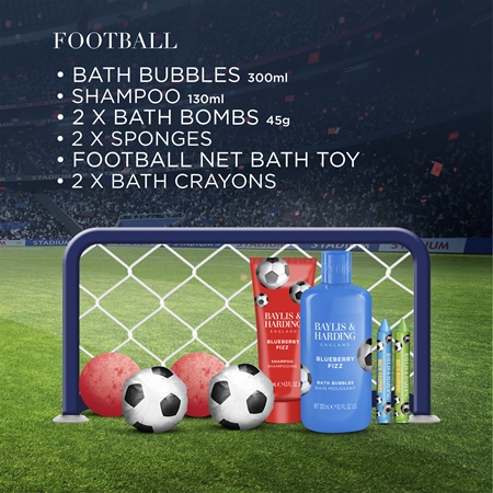 Baylis & Harding Football Kick Off Gift Set for children fragrance Blueberry Fizz