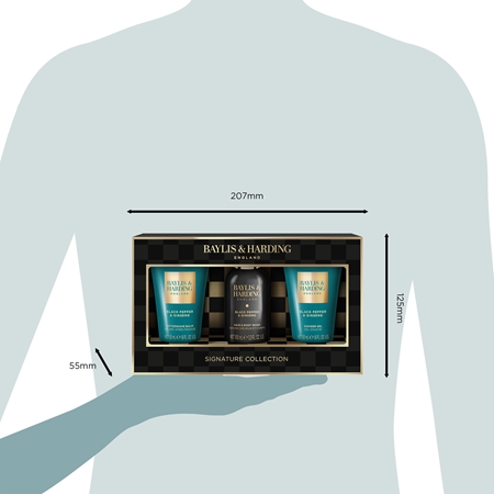 Baylis & Harding Black Pepper & Ginseng Presentförpackning för ansikte, kropp och hår för män