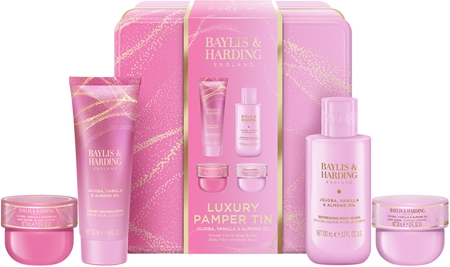 Baylis & Harding Jojoba, Vanilla & Almond Oil Geschenkset blechdose