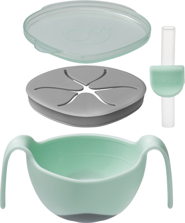 b.box 3 in 1 Bowl & Straw tálka szívószállal