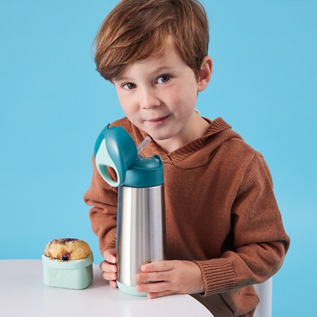 b.box Insulated Drink Bottle bouteille isotherme avec paille