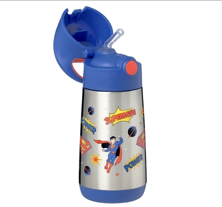 b.box Superman Thermosflasche mit Strohhalm