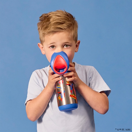 b.box Superman Thermosflasche mit Strohhalm