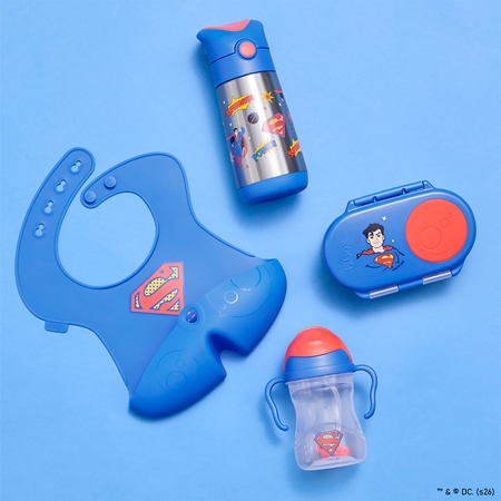 b.box Superman Thermosflasche mit Strohhalm