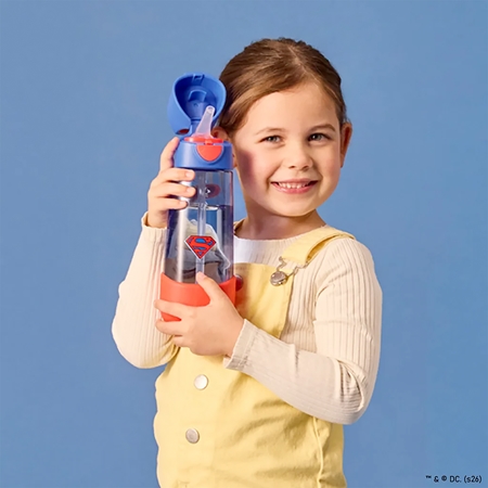 b.box Superman Flasche mit Strohhalm