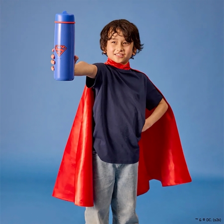 b.box Superman Thermosflasche mit Strohhalm