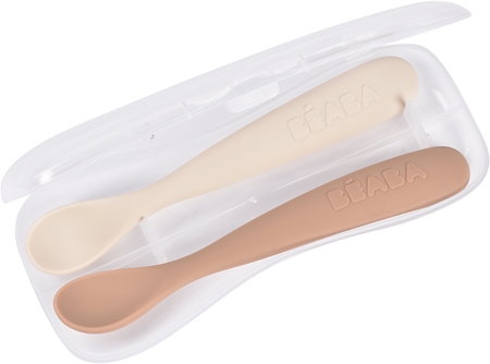 Beaba Set of 2 Ergonomic Spoons colher com estojo