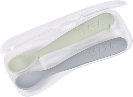 Beaba Set of 2 Ergonomic Spoons Löffelchen + Etui