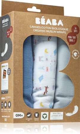 Beaba Cotton Muslin Cloths manta para enrolar bebé