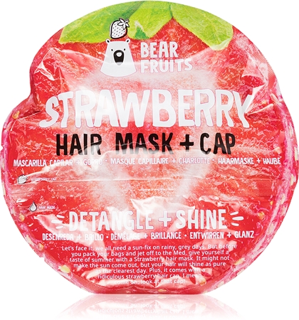 Bear Fruits Strawberry maska za lase za sijaj in mehkobo las
