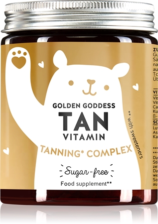Bears With Benefits Golden Goddess Tan Vitamin gumoví medvídci pro podporu opálení