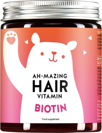 Bears With Benefits Ah-mazing hair vitamin biotin gumoví medvídci pro  zdravé a krásné vlasy 