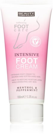 Beauty Formulas Menthol & Peppermint crema idratante emolliente per i piedi