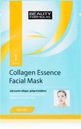 Beauty Formulas Clear Skin Collagen Essence máscara de colagénio com efeitos revitalizantes